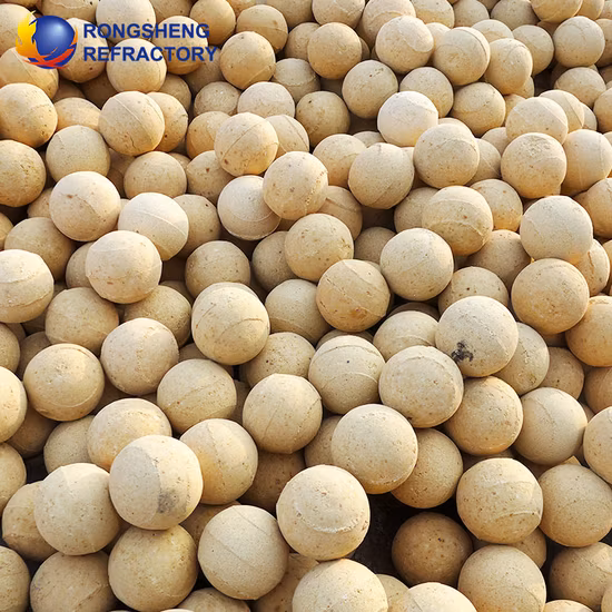 High Density 50mm 92% Alumina Ball Heat Storage Refractory Balls in Steel Plants